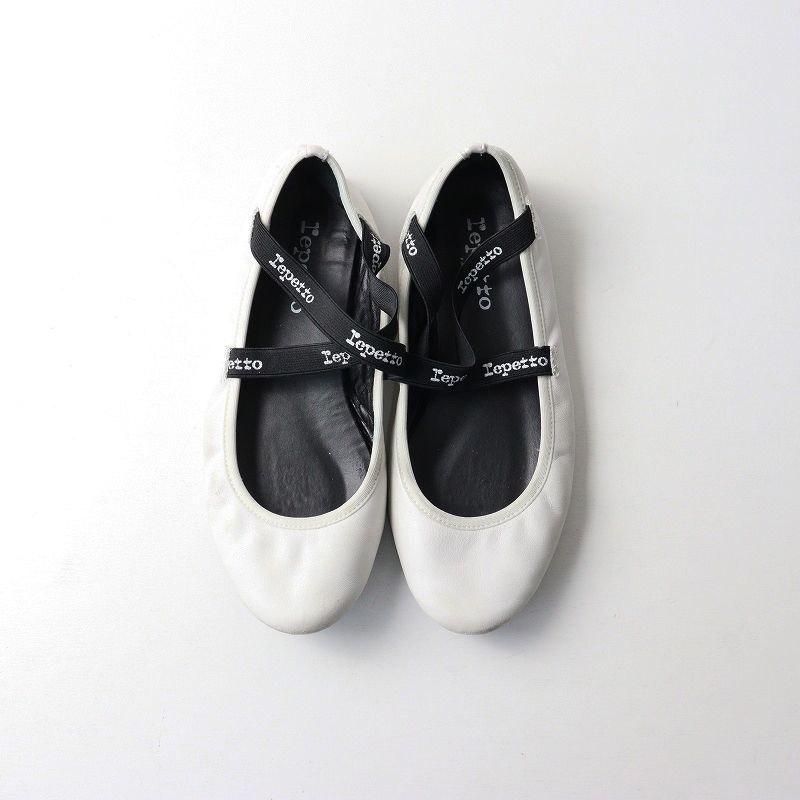 レペット repetto Babies Joana ベビー ジョアナ バレエシューズ 36.5｜ホワイト フラット ぺたんこ