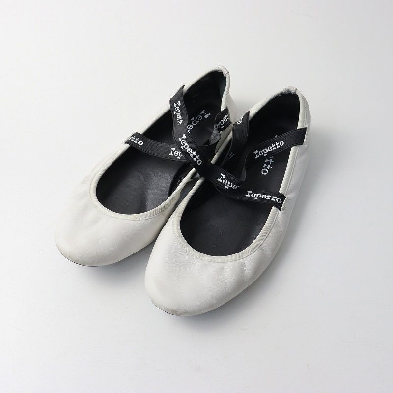 レペット repetto Babies Joana ベビー ジョアナ バレエシューズ 36.5｜ホワイト フラット ぺたんこ