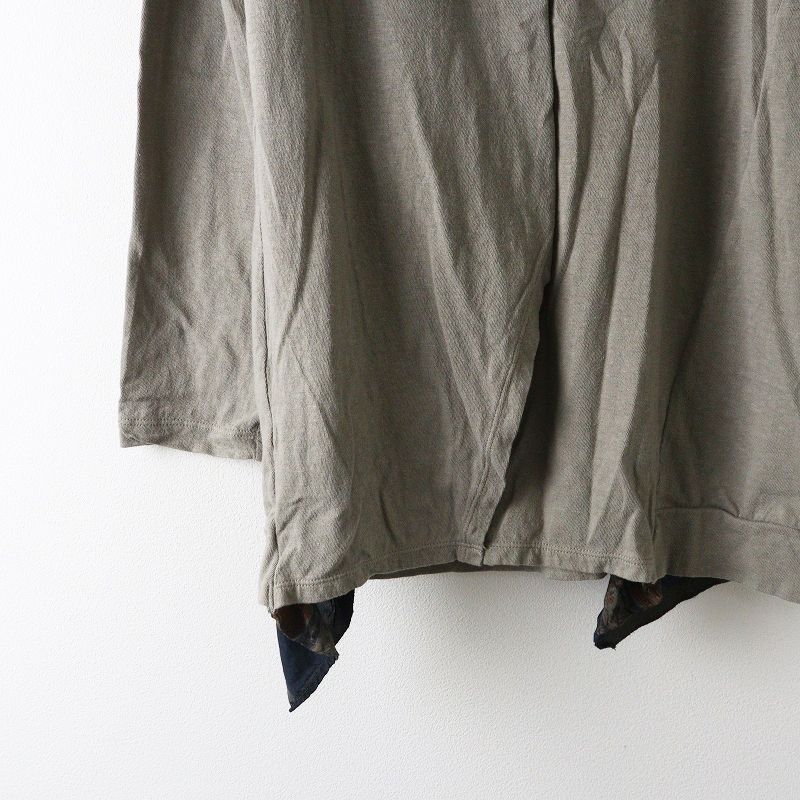  2025 SS パドカレ pas de calais コットン天竺＆インドレーヨンmodern sarasa patchwork カーディガン 36｜ カーディガン ボレロ アンサンブル トップス