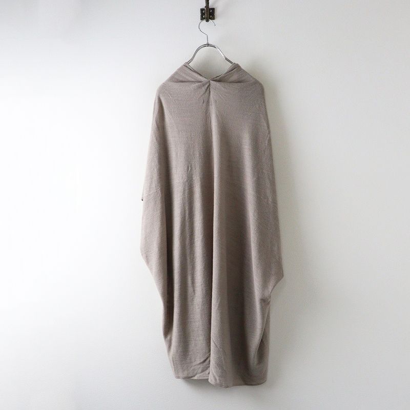 2025SS パドカレ pas de calais ウォッシャブルフレンチリネンMIX カーディガン 36|グレージュ 前開き ニット 2400014676525