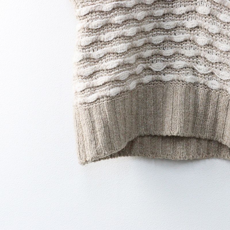  2025 AW パラスパレス Pal las Palace 十日 ふくれジャガード ニット ベスト ベージュ オフホワイト ノースリーブ 登山用品 アウトドア