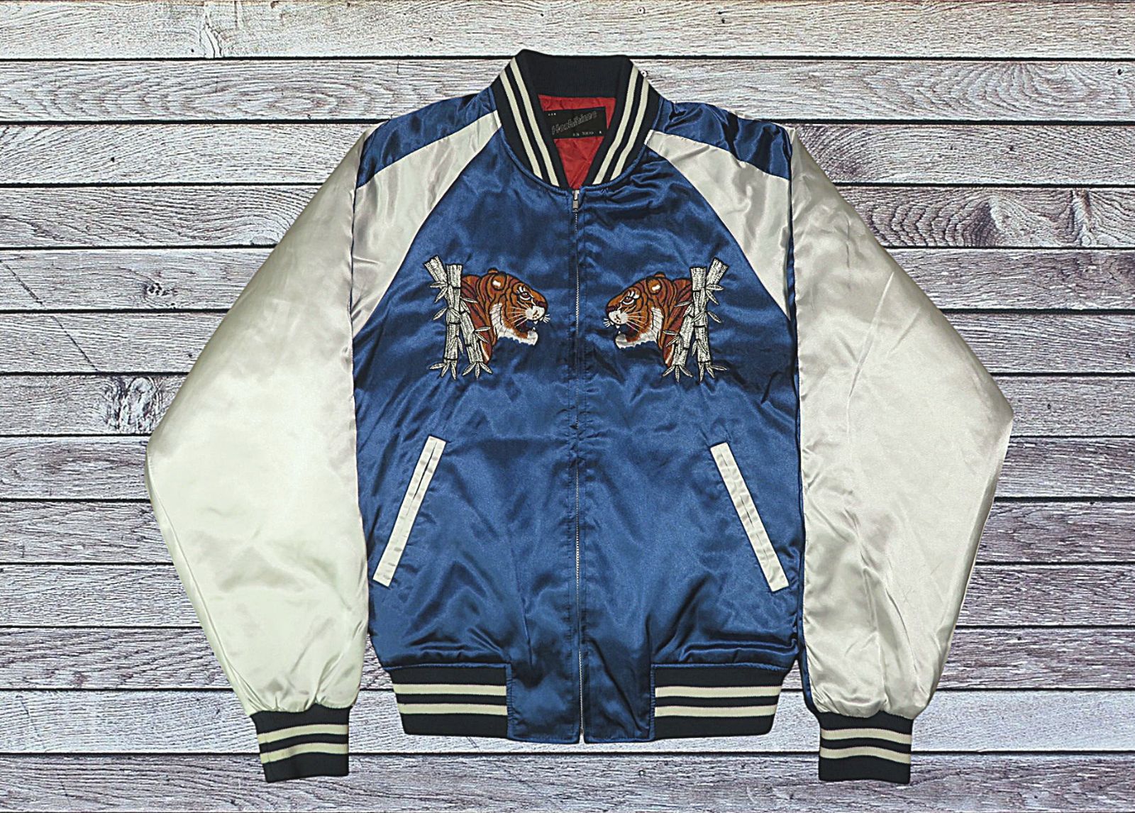 ✅️大きめ LLサイズ Hoshihime 星姫 ホシヒメ 虎 TIGER トラ 刺繍 スカジャン スーベニアジャケット Japan YOKOSUKA 横須賀