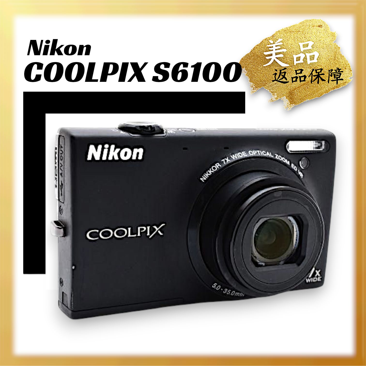 美品Nikon COOLPIX S6100✩美品✩Nikon COOLPIX S6100 Noble Black 美品Nikon COOLPIX S6100✩美品✩Nikon COOLPIX S6100 Noble Black