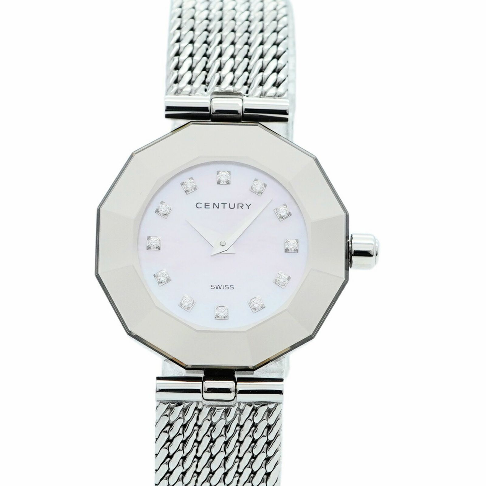 センチュリー タイムジェム ピンク文字盤腕時計 レディース