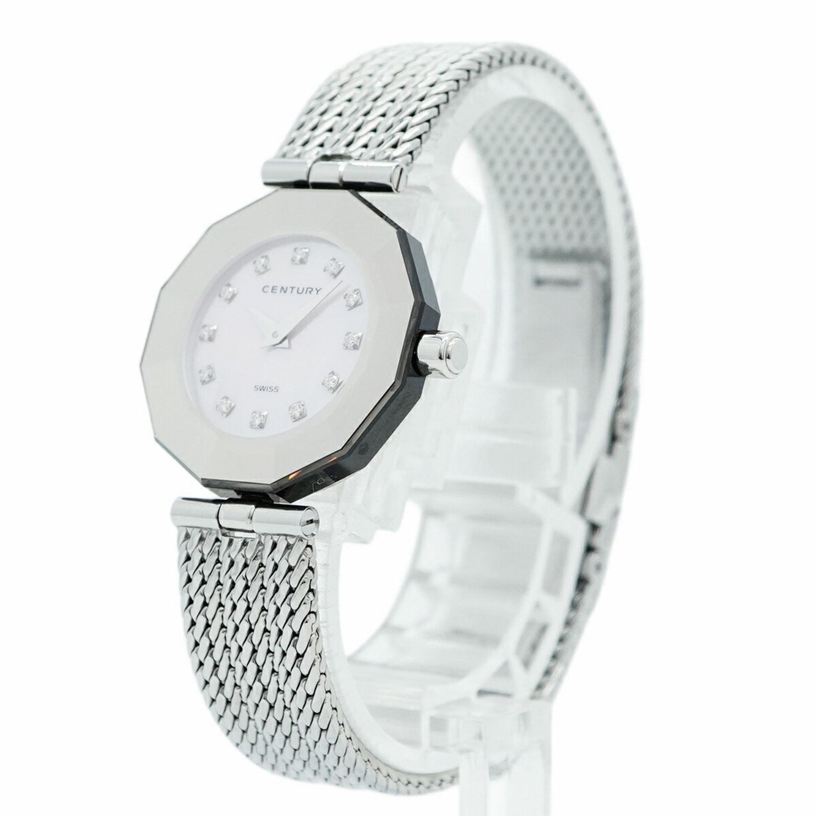 センチュリー タイムジェム ピンク文字盤腕時計 レディース