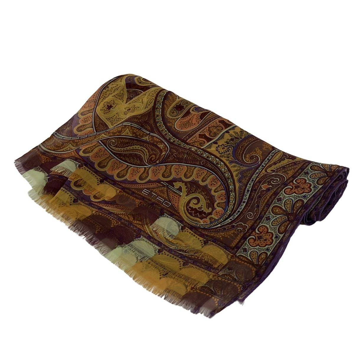 ETRO(エトロ) ストール(ショール) - ボルドー×ダークイエロー×マルチ