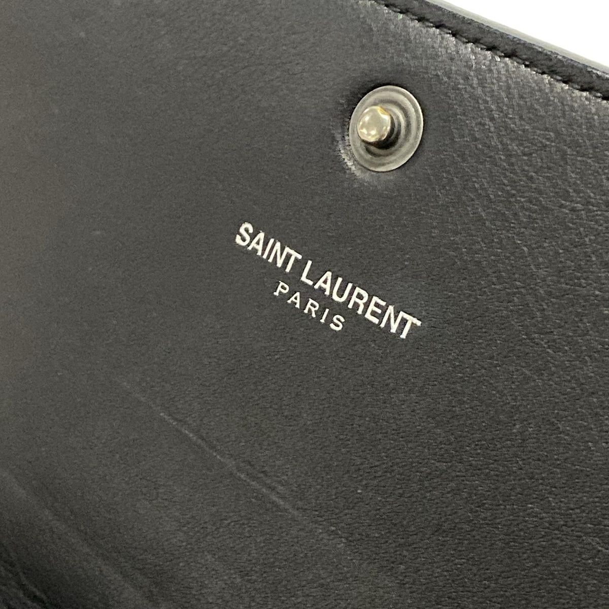  SAINT LAURENT PARIS サンローランパリ 長財布 - 414567 黒 レザー その他 小物