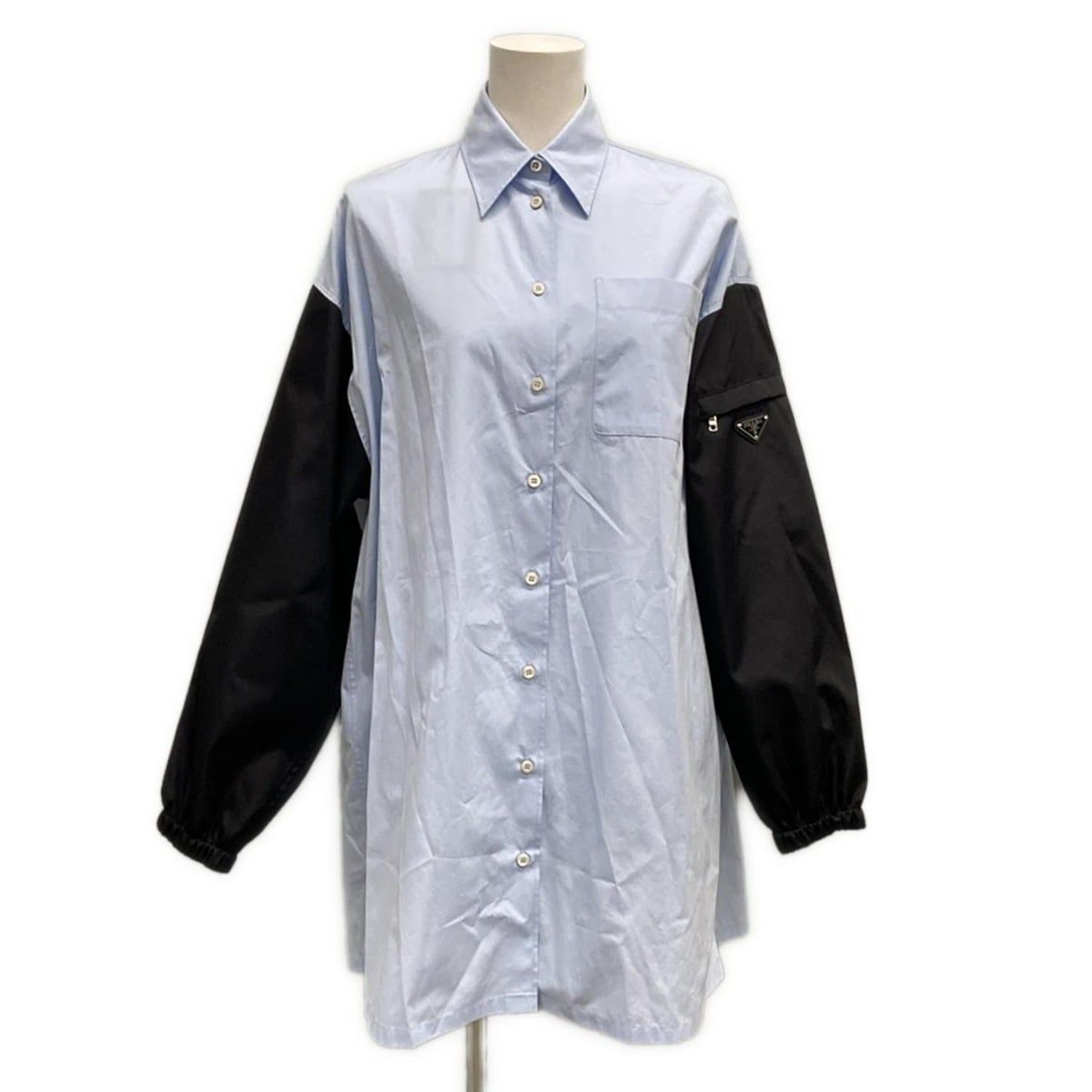 PRADA プラダ ホワイトシャツ S ブラック袖口 モード 長袖 PRADA プラダ ホワイトシャツ S ブラック袖口 モード 長袖 - メルカリ