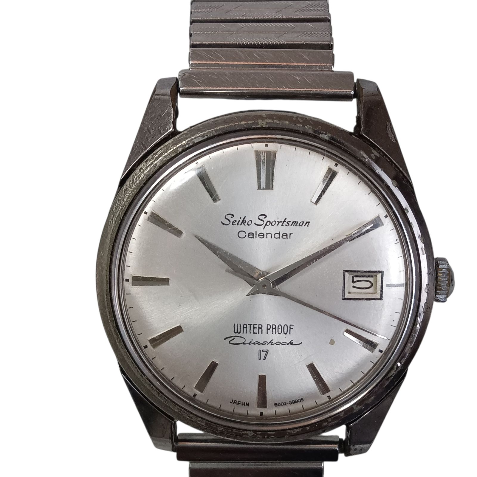 稼働 1108-3 SEIKO Sportsman weater proof セイコー スポーツマン カレンダー 889980 メンズ腕時計 手巻き タツノオトシゴ