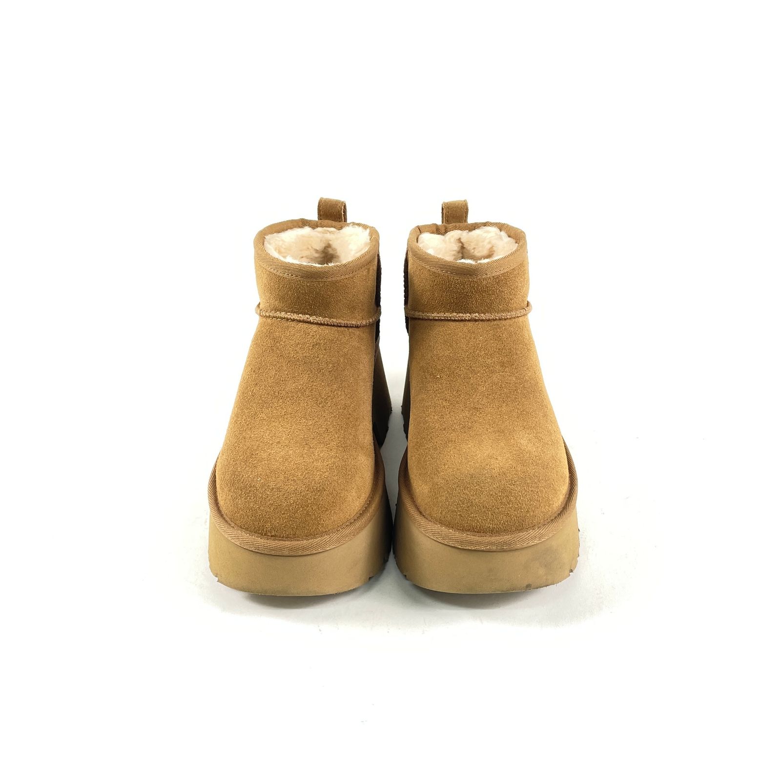 UGG アグ 1158311 Classic Ultra Mini Heights クラシック ウルトラ ミニ ニュー ハイツ 厚底ショートムートンブーツ 23 cm キャメル