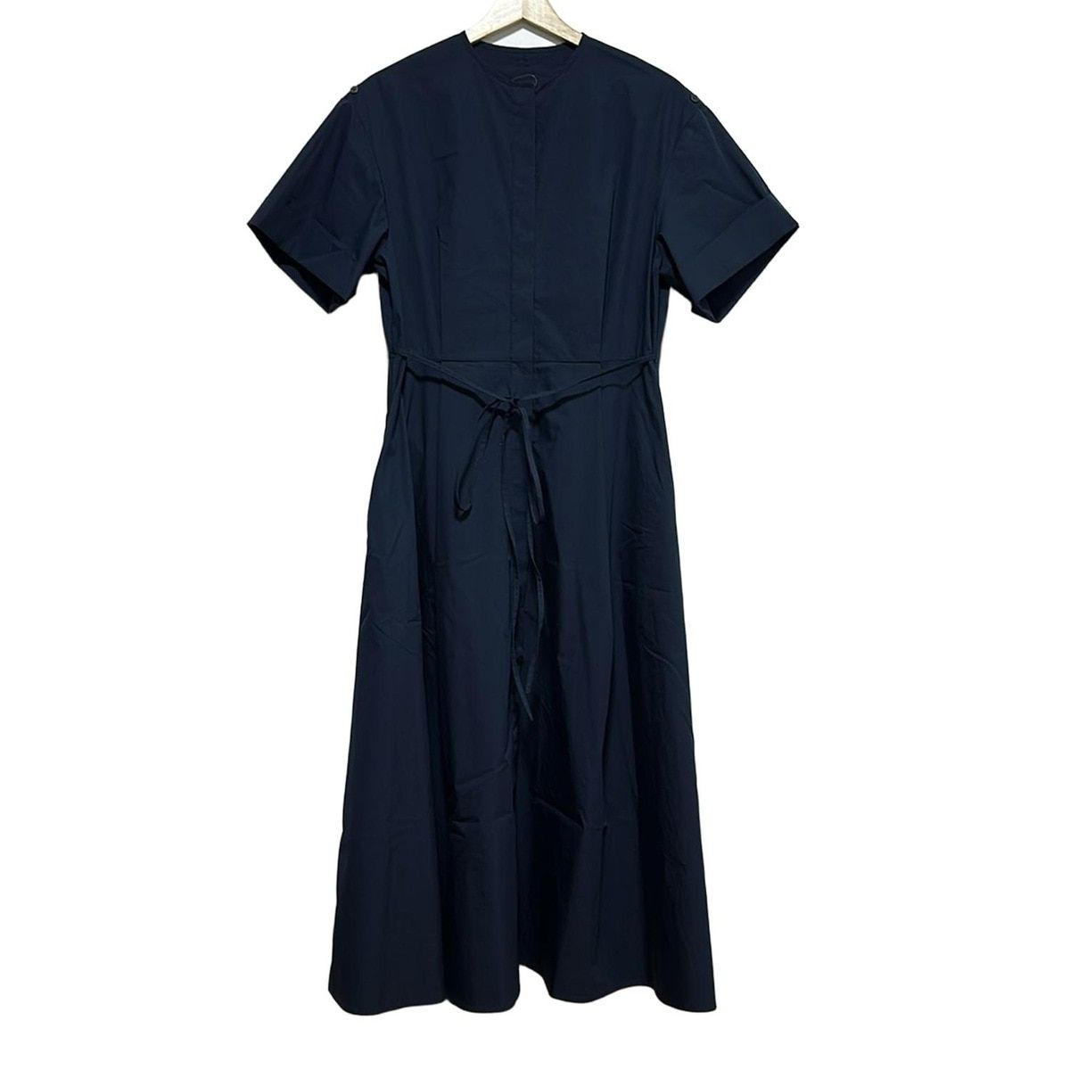 LE CIEL BLEU ルシェルブルー ワンピース サイズ36 S レディース - ネイビー ノー 半袖 マキシ丈 シャツワンピ