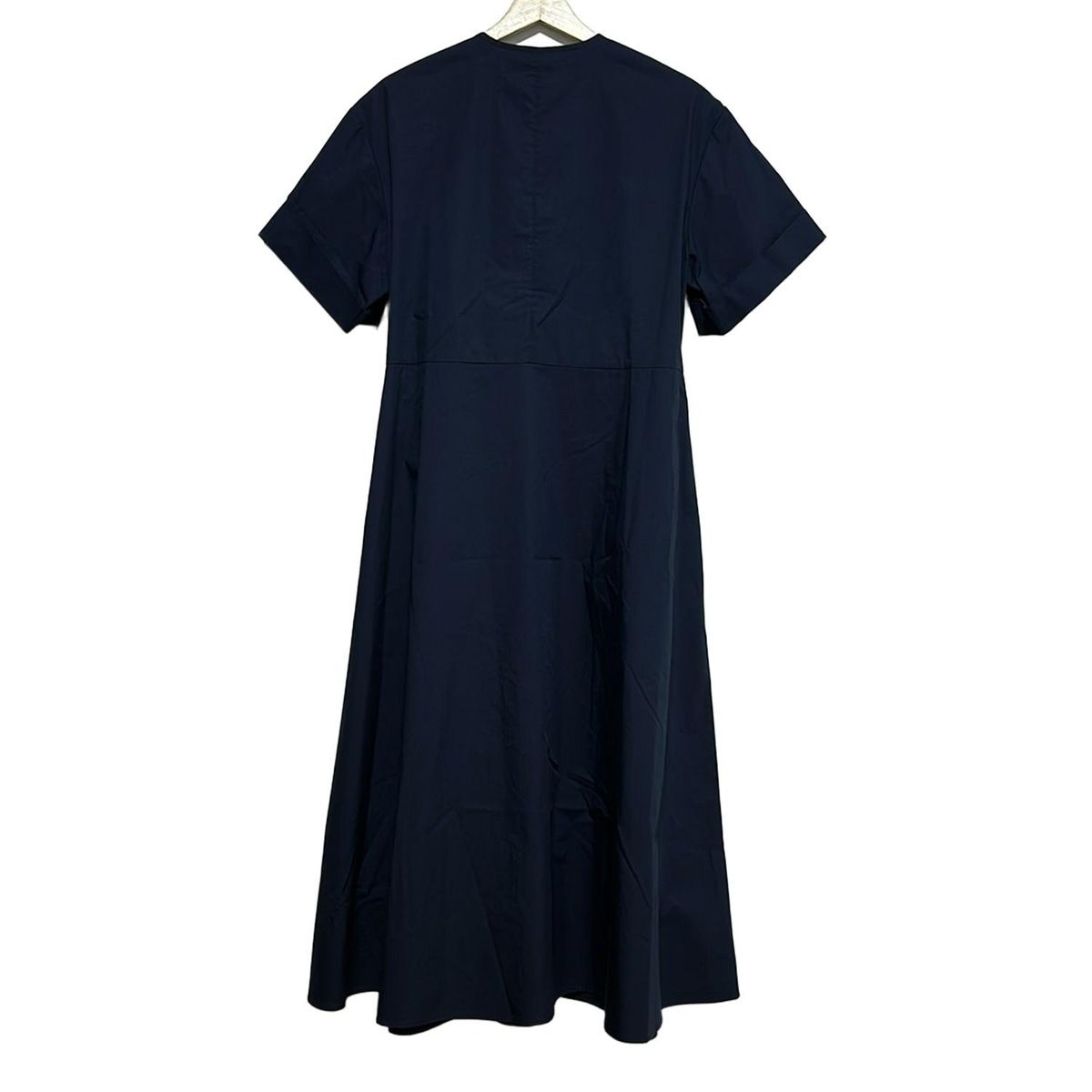 LE CIEL BLEU ルシェルブルー ワンピース サイズ36 S レディース - ネイビー ノー 半袖 マキシ丈 シャツワンピ