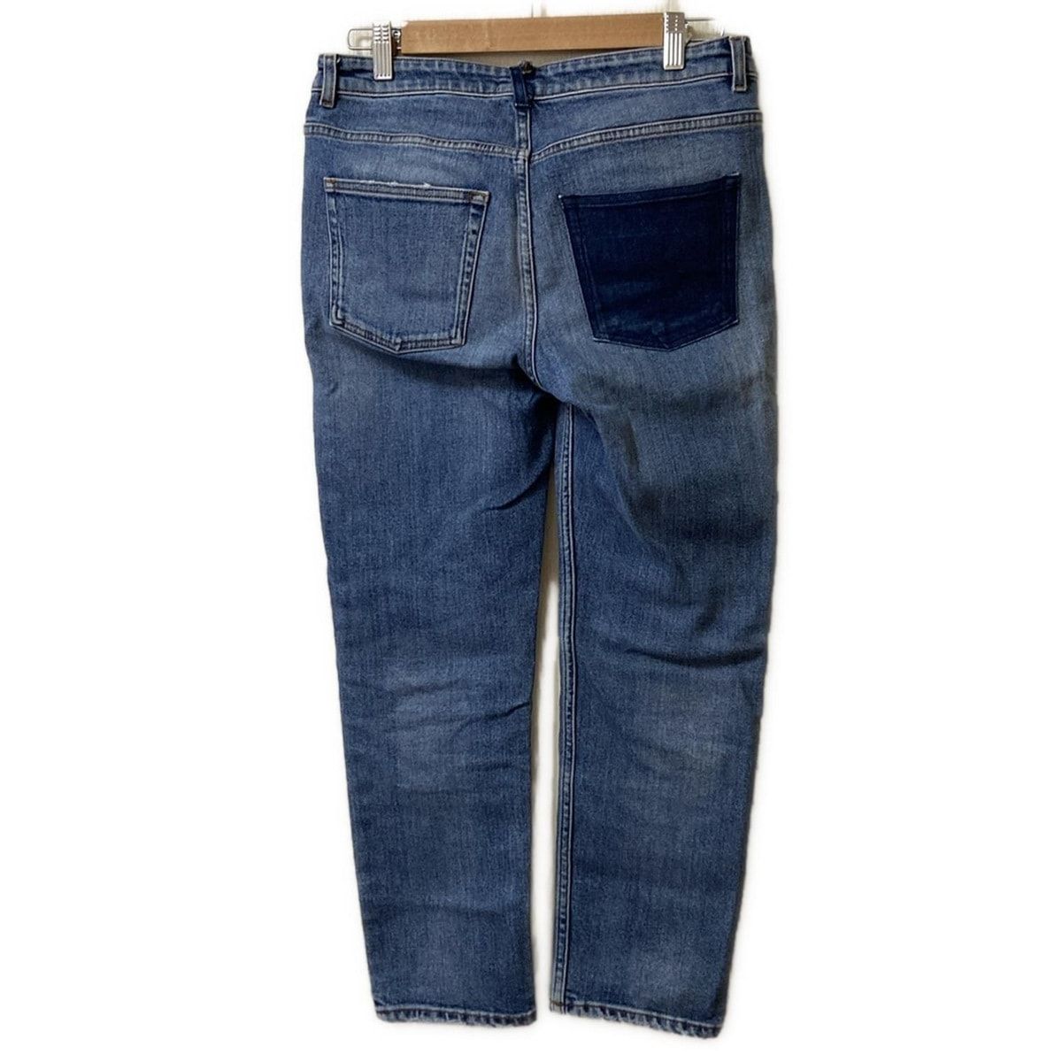 アクネ ストゥディオズ ジーンズ サイズ27 32 レディース - ブルー×イエローグリーン×マルチ フルレングス パッチワーク ダメージ加工