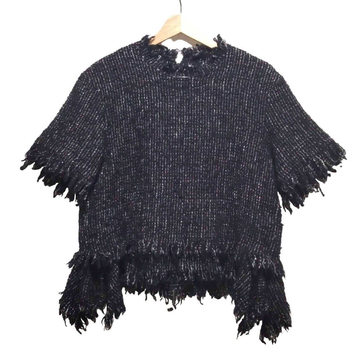 Sacai サカイ 半袖カットソー サイズ1 S レディース - 23-07003 黒×白