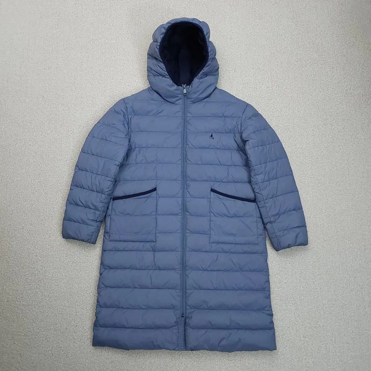 165 ビーンポール キッズ 子供 軽量 フード ジップアップ ロング ダウン W 1077