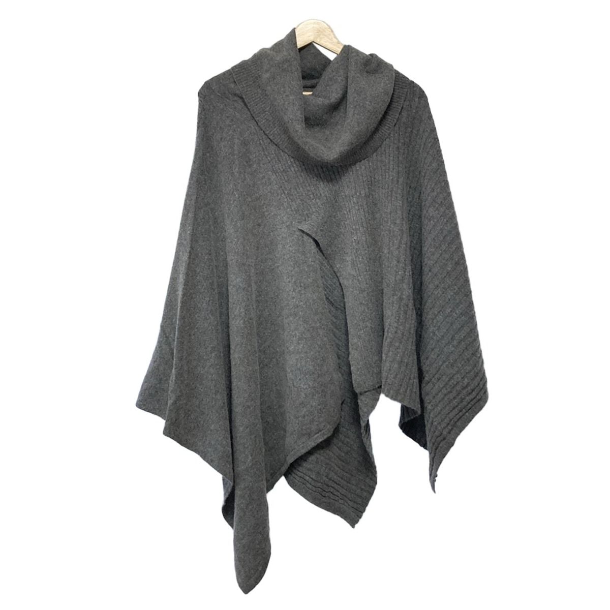 HIROKO KOSHINO ヒロココシノ ポンチョ サイズ38 M レディース - グレー ニット 春 秋