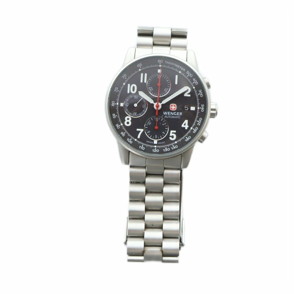 WENGER 腕時計 ウォッチ 自動巻き 裏スケルトン ロゴ カレンダー付き  
