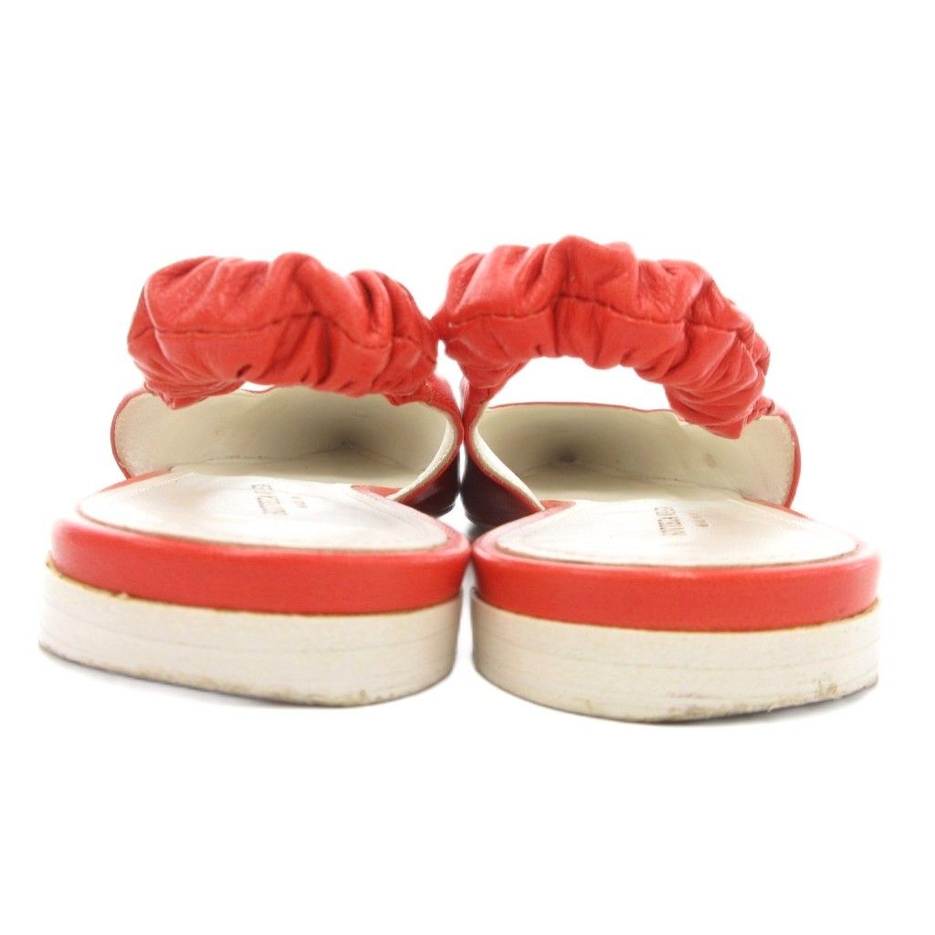  ボッテガヴェネタ BOTTEGA VENETA フラットシューズ 36 パンプス ポインテッドトゥ スリングバック オレンジ AE ハイヒール パンプス パンプス