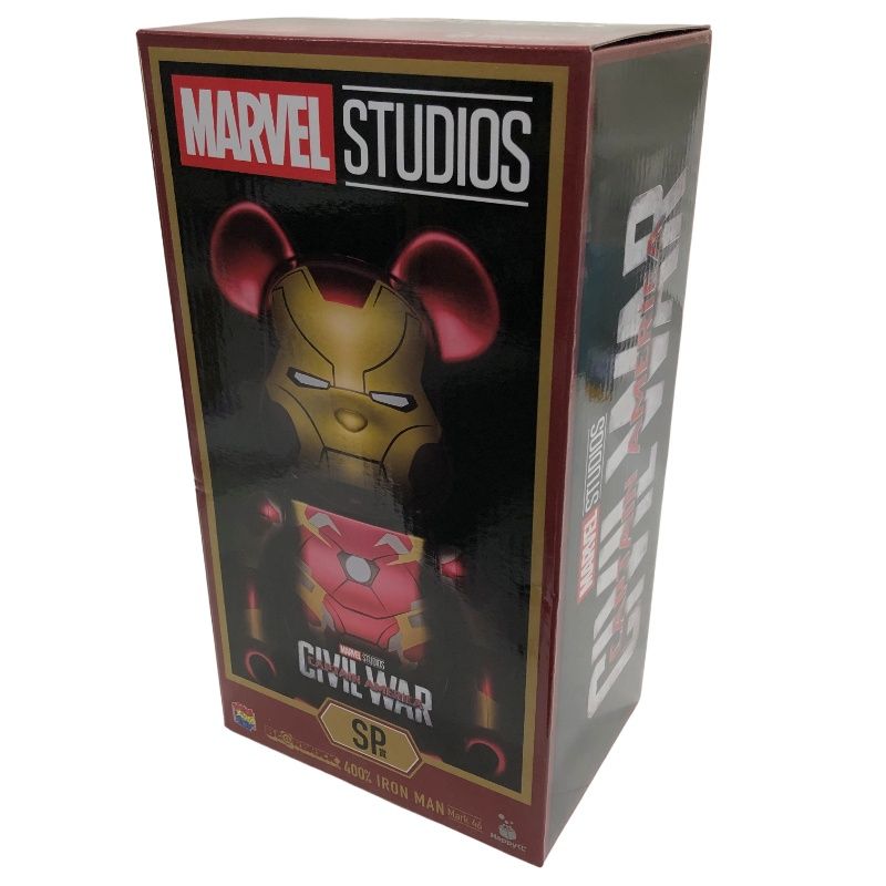 happyくじ ベアブリック フィギュア SP賞 BE RBRICK 400 IRON MAN Mark 46 MARVEL STUDIOS 22511K52
