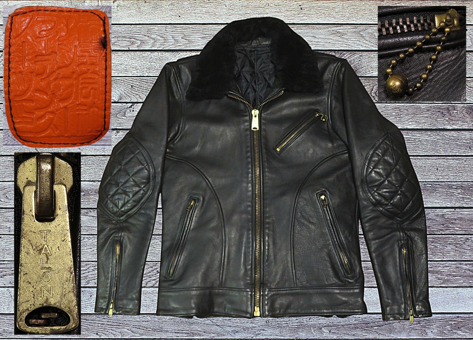 ✅️ 全てTALONジッパー ボールチェーン搭載 アンサーライディングスーツ 襟付き パット パテッド シングル ライディング 襟ボア