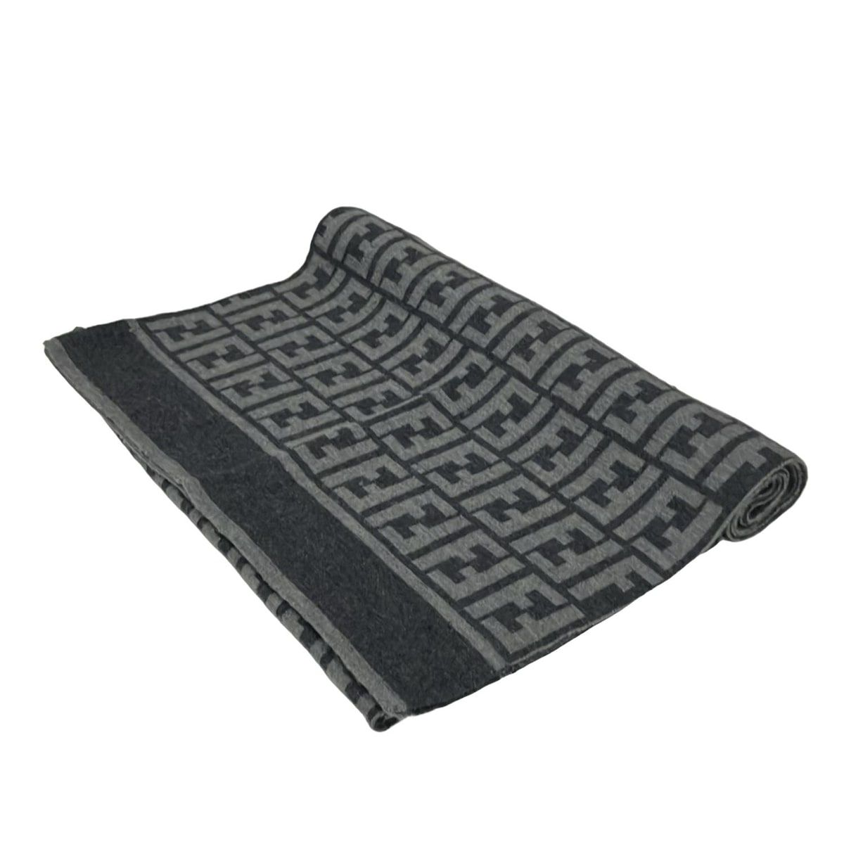 FENDI(フェンディ) ストール(ショール) - グレー×ダークグレー ズッカ