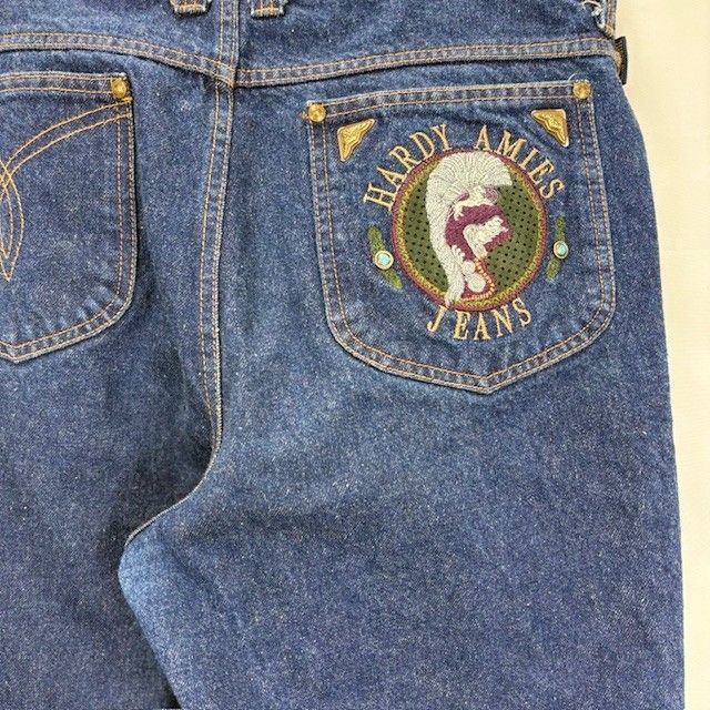 超希少サイズ 105 バーニヴァーノ 高級ホワイトデニム パッチ 刺繍 