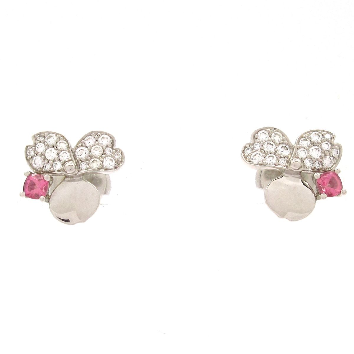 TIFFANY-Co. ティファニー ピアス ペーパーフラワー Pt950×ダイヤモンド×ピンクトルマリン パヴェダイヤ