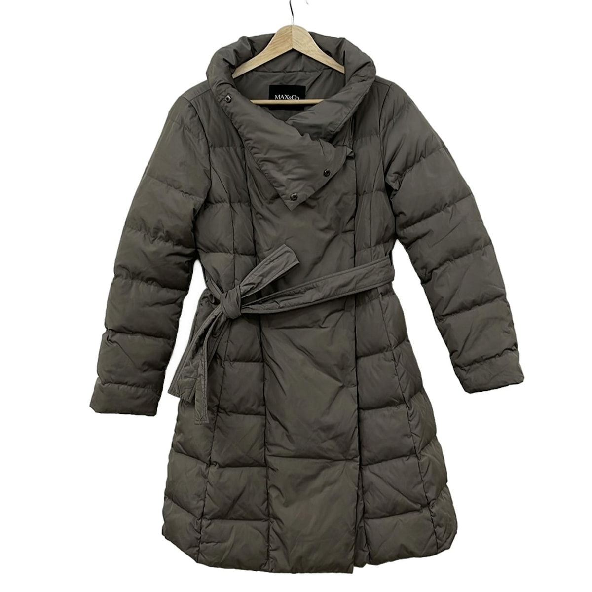 MAX-CO. マックス-コー ダウンコート サイズ38 S レディース - グレーベージュ 長袖 冬