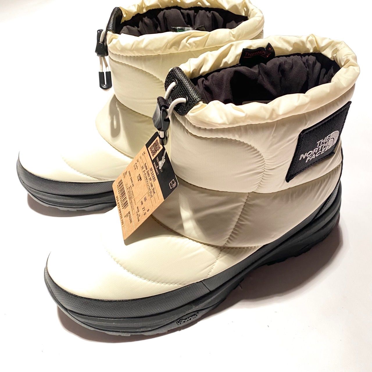 THE NORTH FACE Nuptse Bootie WP Logo Short GS ガーデニアホワイトxTNFブラック NF52280 29cm