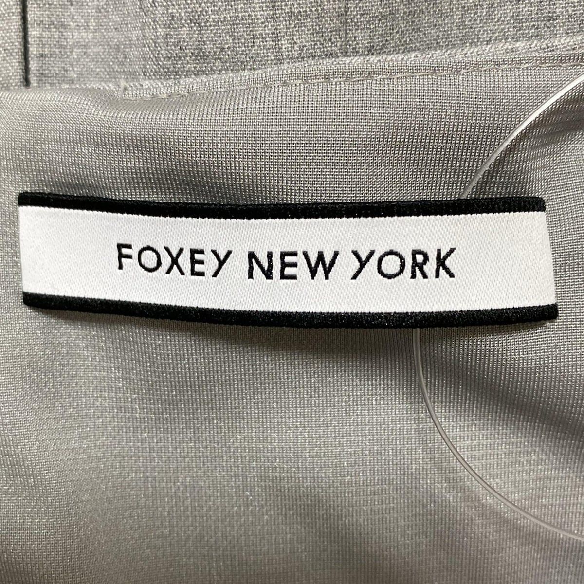 FOXEY NEW YORK フォクシーニューヨーク ワンピース サイズ38 M レディース - 36102 グレー 半袖 ロング MERCADOAVALIA_COM_BR