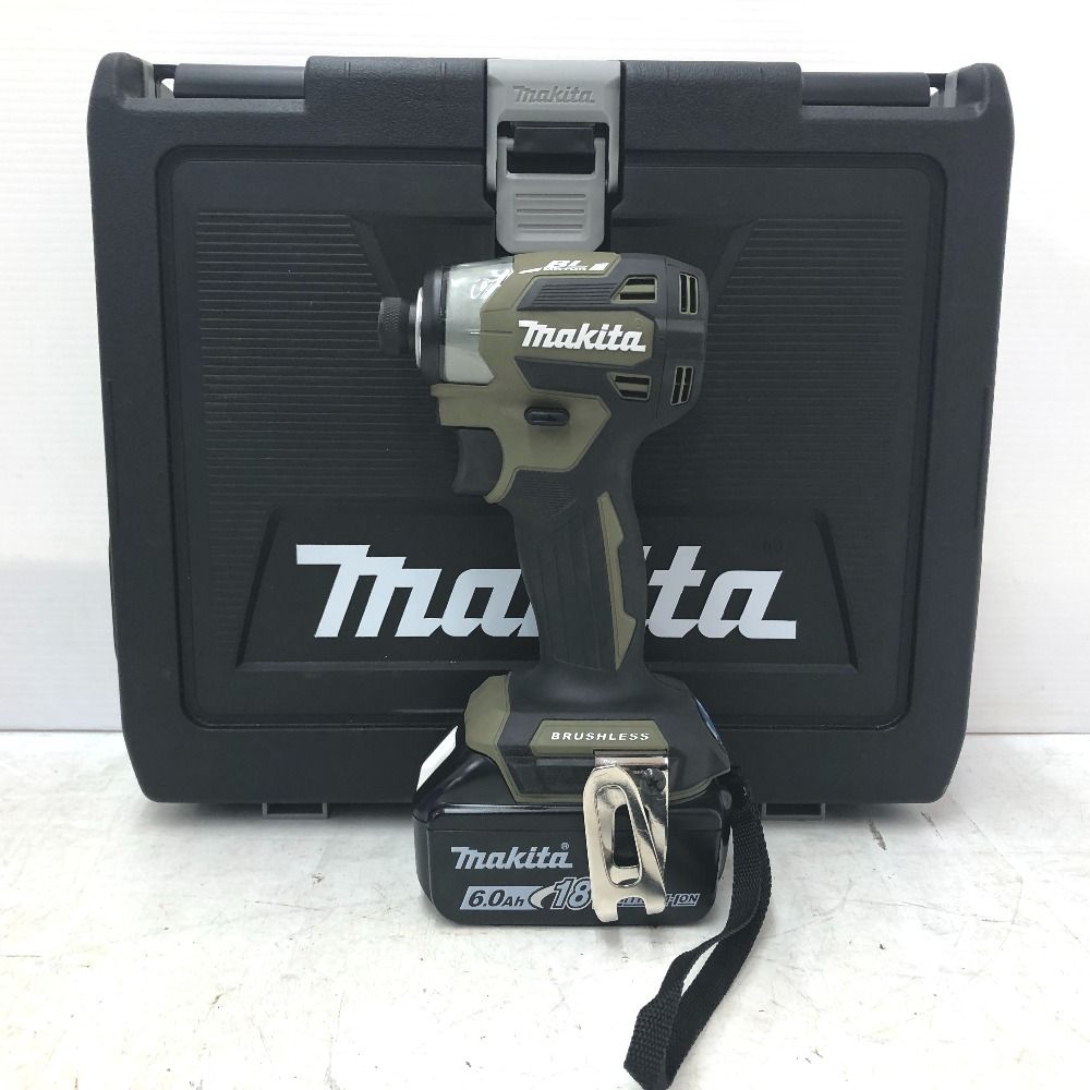 makita マキタ 18V 6.0Ah 充電式インパクトドライバ オリーブ ケース 充電器 バッテリ2個セット TD173DRGXO