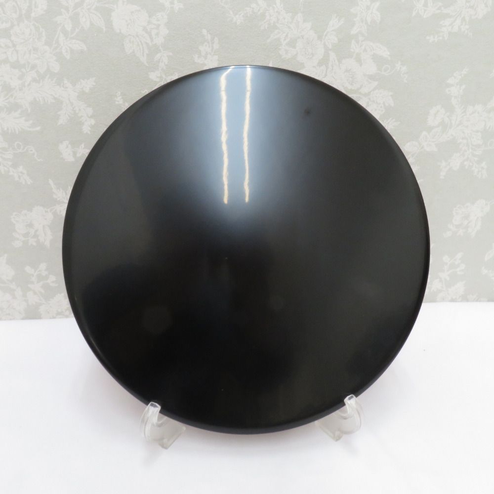 骨董・民芸品 輪島塗 丸盆 平盆 お盆 漆器 無地 能登輪島 漆芸 箱有