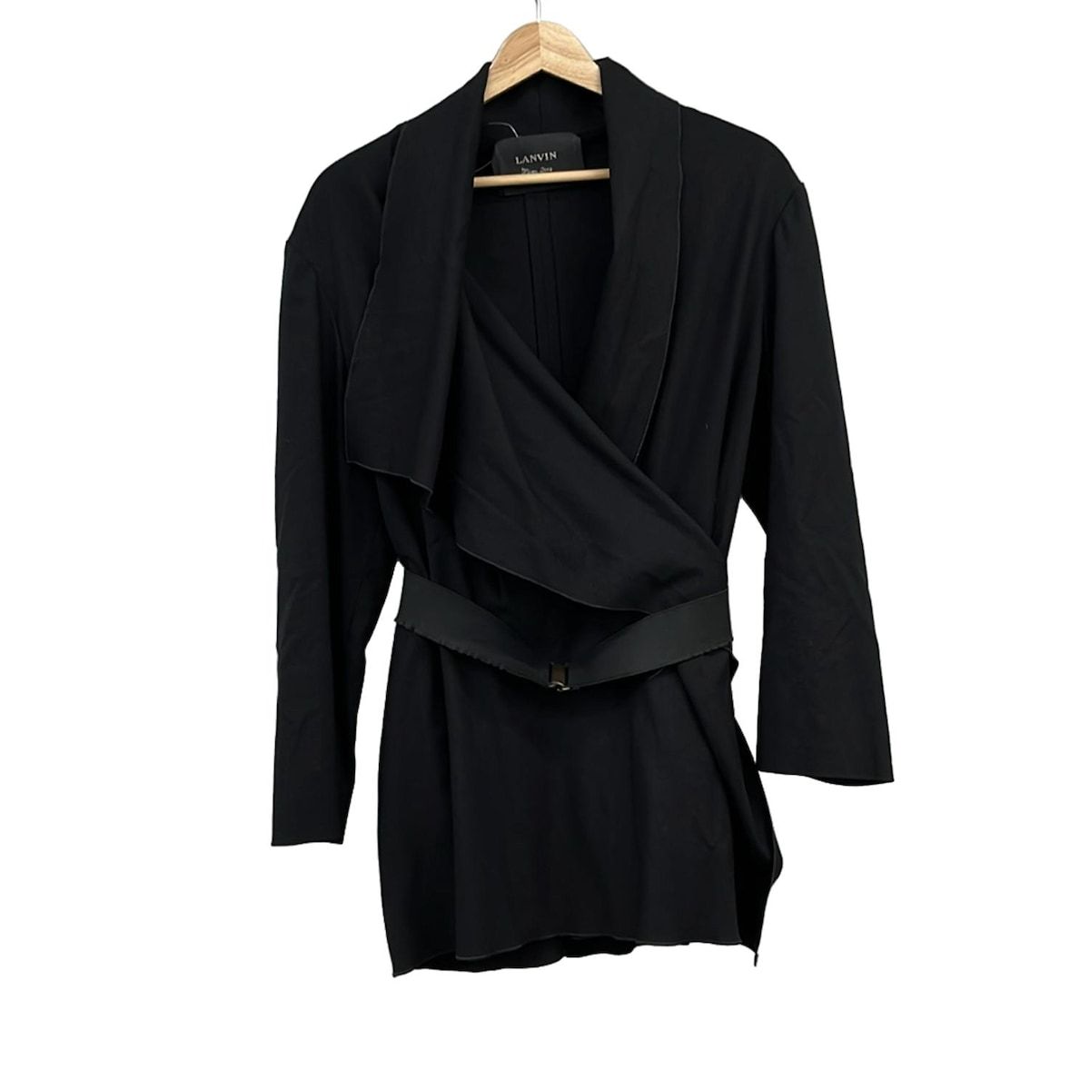 LANVIN ランバン コート サイズT.38 レディース - 黒 長袖 フリル ショート丈 River 春 秋