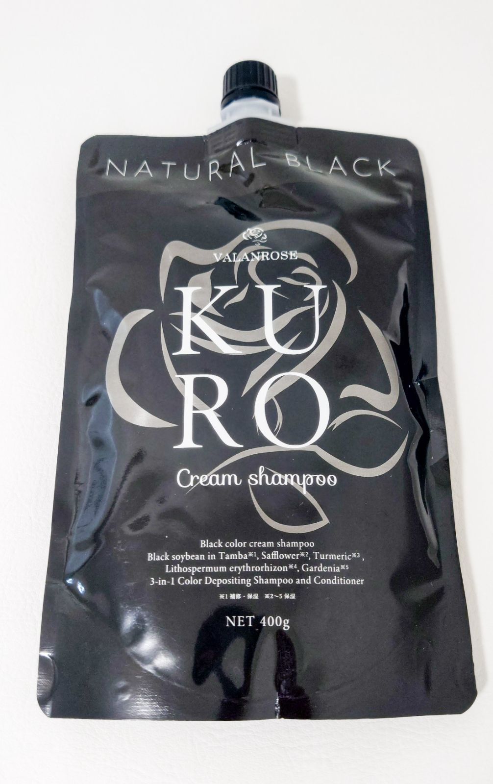 バランローズ KUROクリームシャンプー ナチュラルブラック 400g 白髪ケア