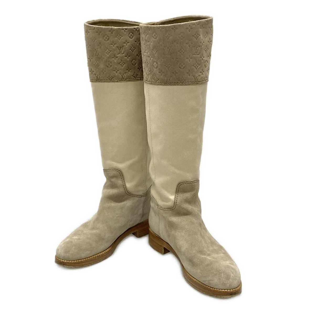 LOUIS VUITTON(ルイヴィトン) ロングブーツ 34 レディース グレージュ