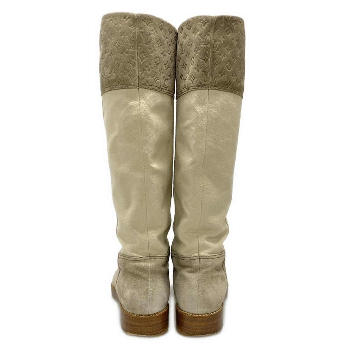 LOUIS VUITTON(ルイヴィトン) ロングブーツ 34 レディース グレージュ