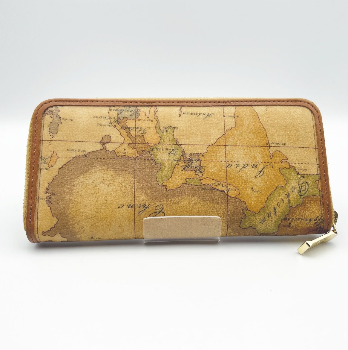 プリマクラッセ 地図柄 レザー 長財布 ラウンドファスナー ジップ 新品