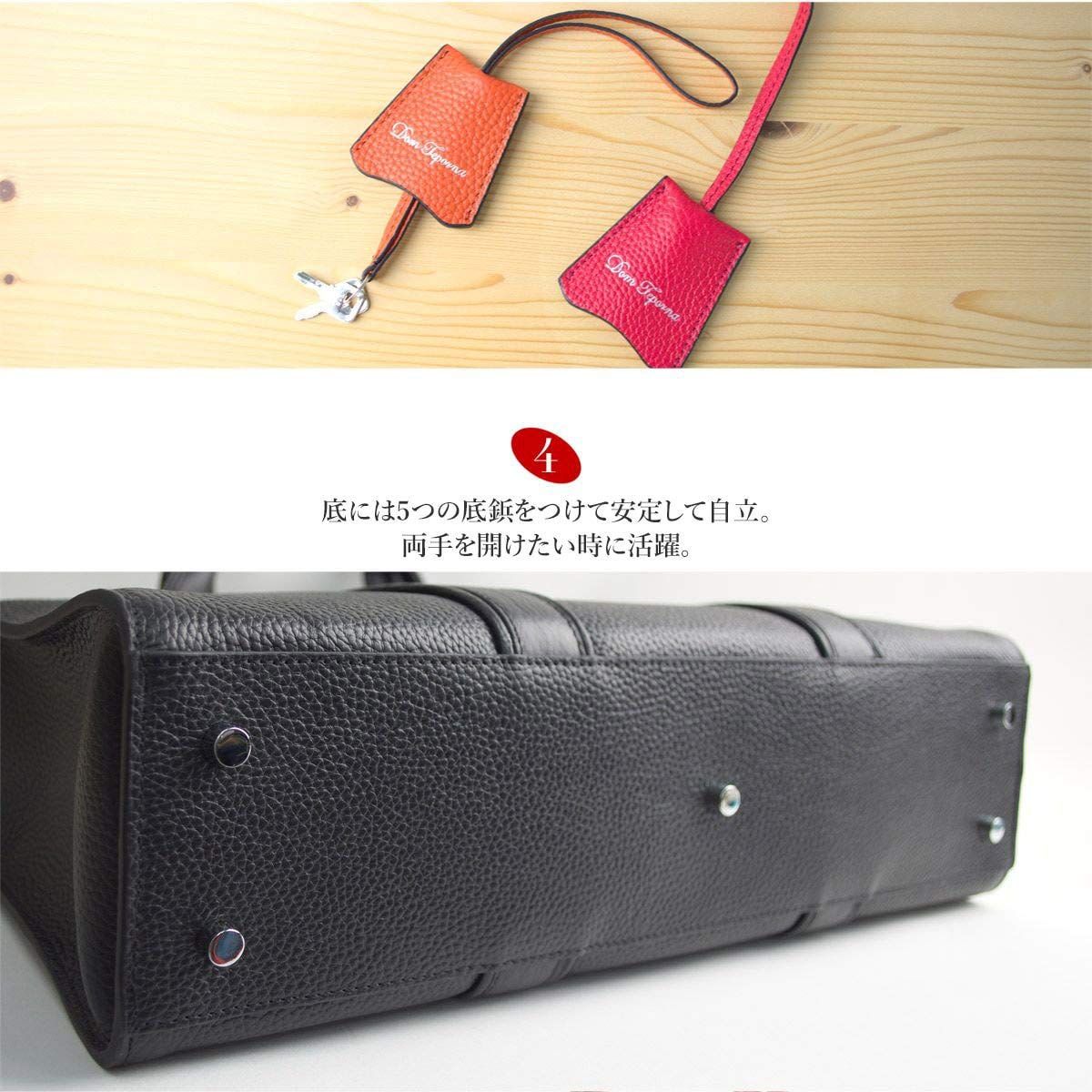  Dom Teporna バッグ メンズ 本革 牛革 レザー カバン ショルダー a 4 収納 底板 大容量 トートバッグ ビジネス bag トゴ風 ブリーフケース 通勤 バック black ステッチ黒色 その他 フェイスケア