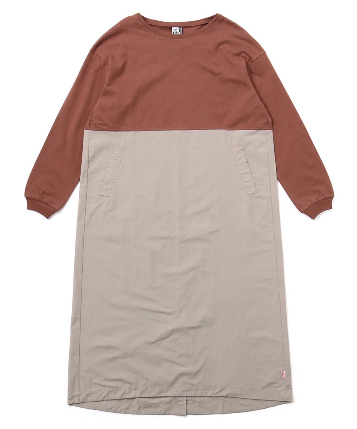 チャムス シャツ Heavy Weight Utility Pocket L S Dress レディース Brown