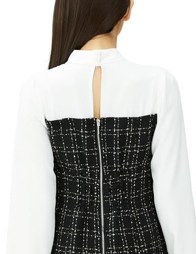 ラメツイードビスチェ風ドッキングワンピース BLACK