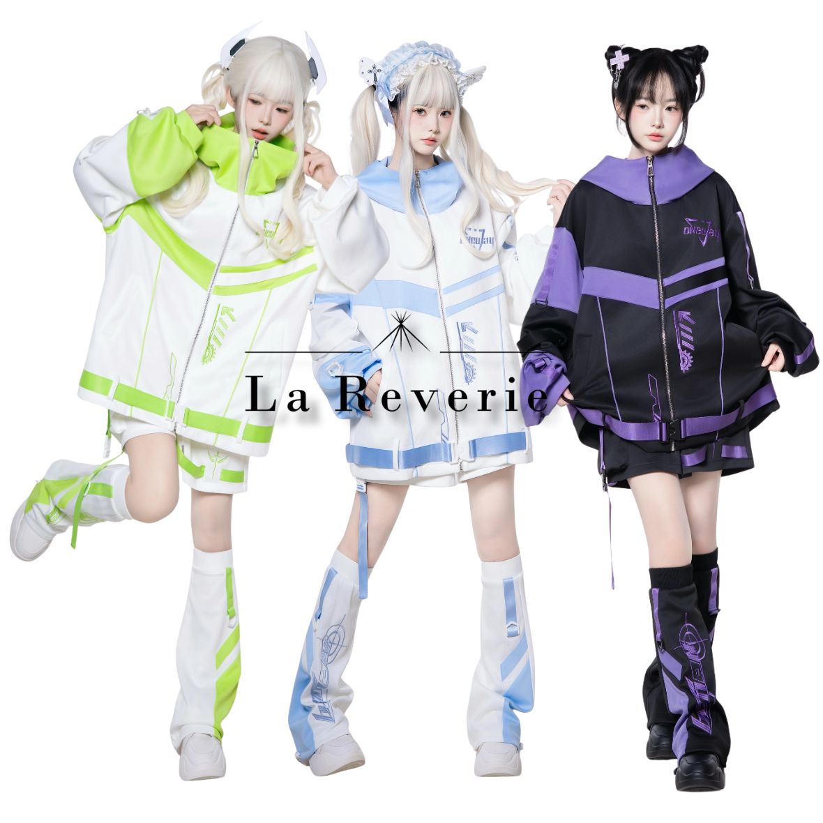 韓国風 セットアップ レディース ストリート系 パーカー ショートパンツ ジャージ風 ジップアップ スポーティー コスプレ風 原宿系 個性派 カジュアル 春 秋 冬 ゆったり 大きめサイズ ダンス衣装