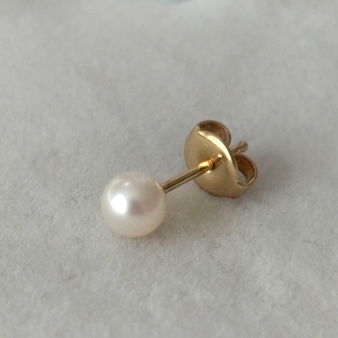  118 ミキモト K 18 パール 約5.2 mm ピアス 片方のみ ピアス(片耳用) アクセサリー