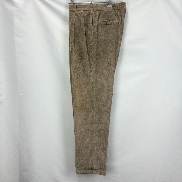 VINTAGE CORBIN OTC OFF THE CUFF 太畝 フィッシュボーン コーデュロイ 2タックパンツ スラックス サイズW34 07110804 872