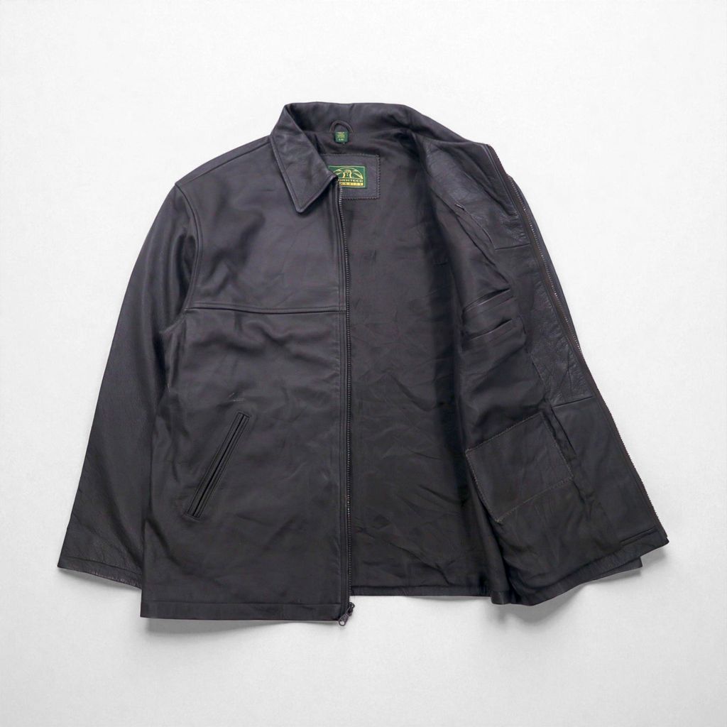 STORMTECH CLASSICS Full-Zip Leather Jacket レザー ジップアップジャケット L ブラウン