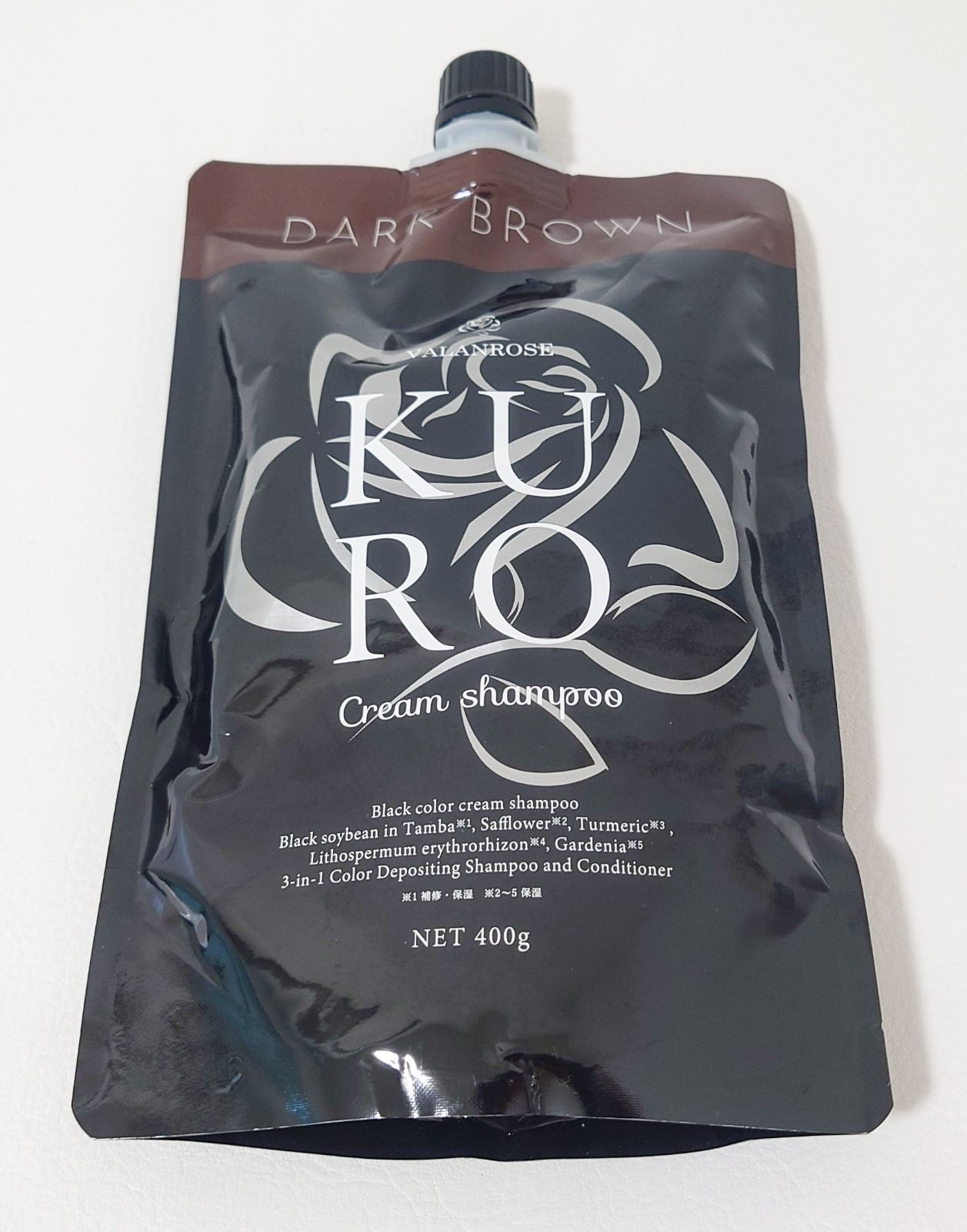 4個セット バランローズ KURO クリームシャンプー 400g ダークブラウン KUROクリームシャンプー | VALANROSE(バランローズ)【公式】