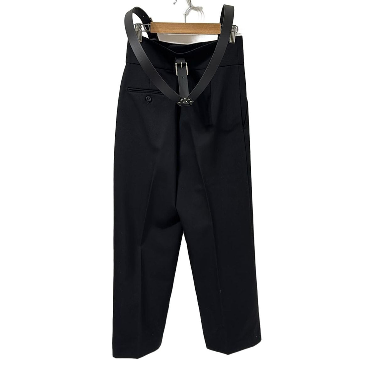 H BEAUTY-YOUTH エイチビューティアンドユース パンツ サイズMEDIUM M レディース - 黒 フルレングス サスペンダー付き
