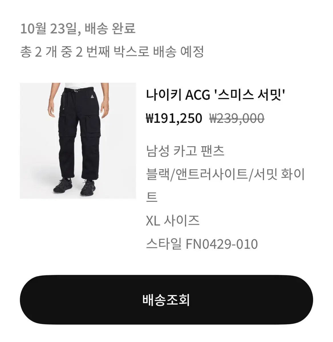 ナイキ ACG スミス サミット カーゴ ズボン XL