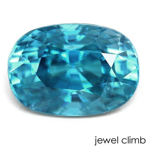 鑑別書付 エナメルブルーを鮮やかに輝かせる ブルージルコン 宝石 ルース 5 04CT