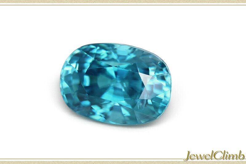 鑑別書付 エナメルブルーを鮮やかに輝かせる ブルージルコン 宝石 ルース ５ ０４ＣＴ