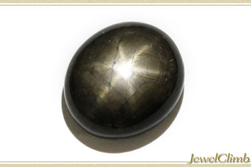 鑑別書付 大粒結晶に浮かぶ神秘の６条スター ブラックスターサファイア 宝石 ルース １８ １１ＣＴ